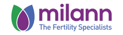 Milann logo the Fertility Specialists.